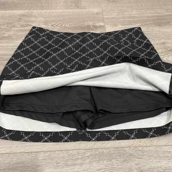 Aspire Dri-Logic Black & White Caviar Print Golf Skort 10 - Picture 11 of 11